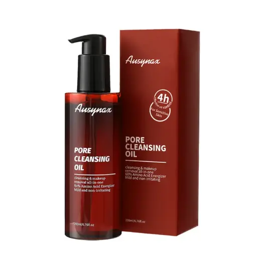 Ausynax Pore Cleansing Oil – 2-in-1 Gentle Face Cleanser & Makeup Remover – Double Cleansing Oil for Blackheads & Sensitive Skin – Melts Makeup, Sunscreen & Impurities – Plant-Based, 6.76 fl oz