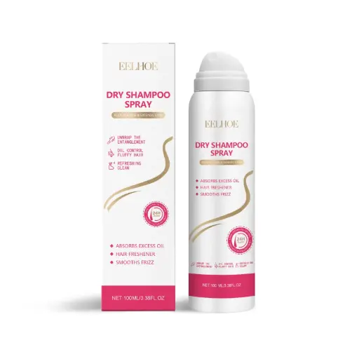 EELHOE Dry Hair Spray – No-Wash Fluffy Hair Styling Spray – Refreshing & Oil-Absorbing Formula for Greasy Hair – Long-Lasting Volume & Freshness – Collagen & Starch-Based, 150ml